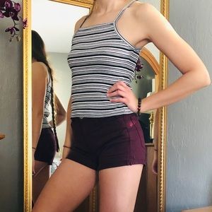 Ribbed High Neck Tank